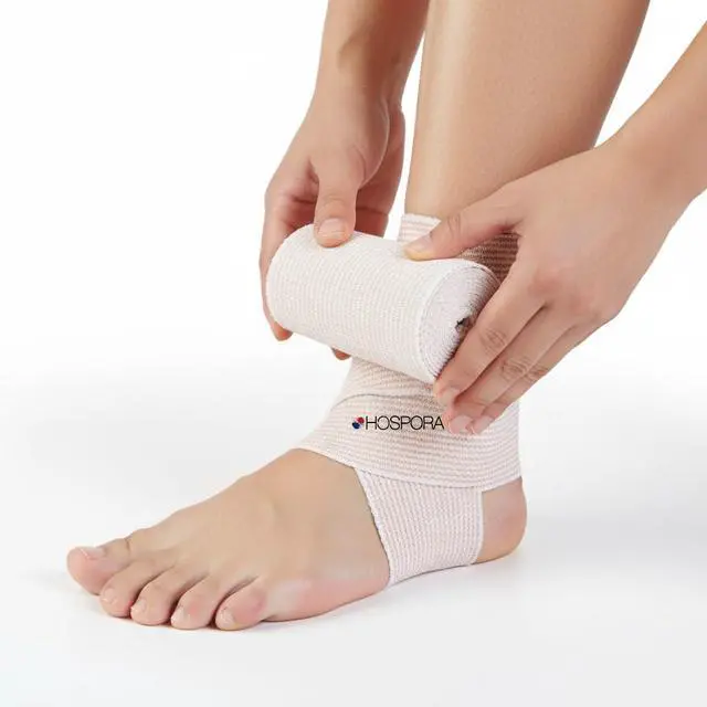 Alt view image 3 of 7 - Thick Latex-Free Compression Cotton Elastic Bandage (4 inches, 5 Rolls)