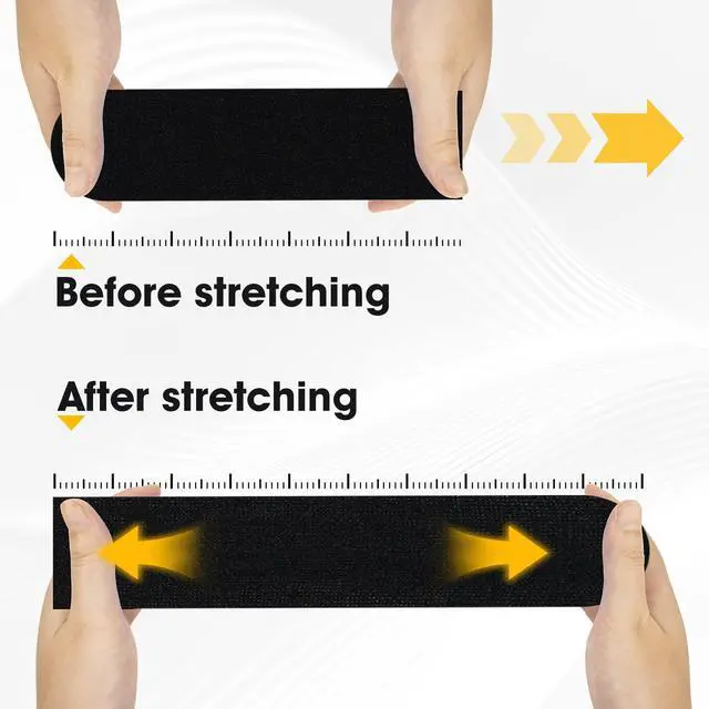 Alt view image 5 of 7 - 10 Pcs Precut Kinesiology Tape for Knees Adhesive Knee Tape Knee Support & Stability Knee Pain Relief Breathable Hypoallergenic Latex-Free Elastic Tape for Knees - Black