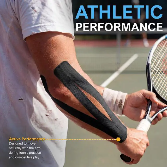 Alt view image 4 of 7 - Kinesiology Tape Roll 2 in x 16.4 ft,Breathable,Latex-Free,Black