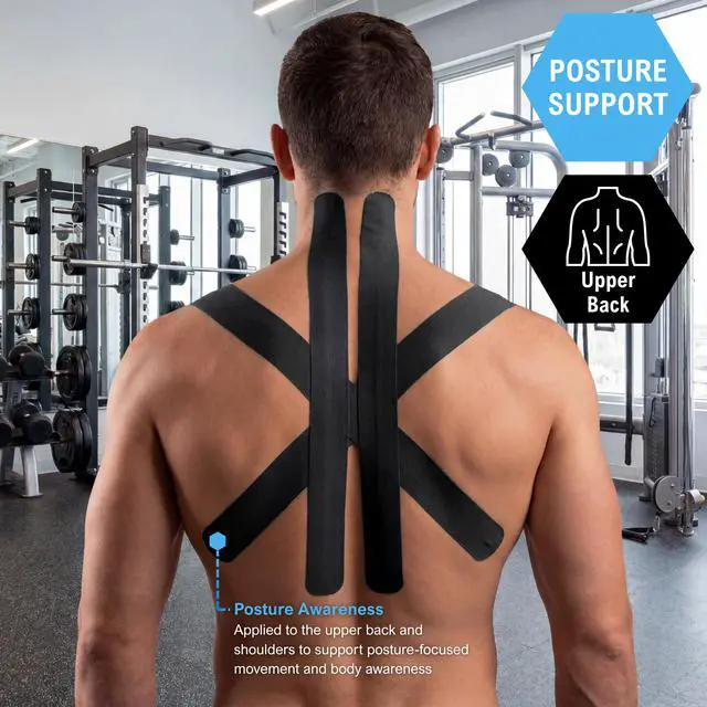 Alt view image 6 of 7 - Kinesiology Tape Roll 2 in x 16.4 ft,Breathable,Latex-Free,Black
