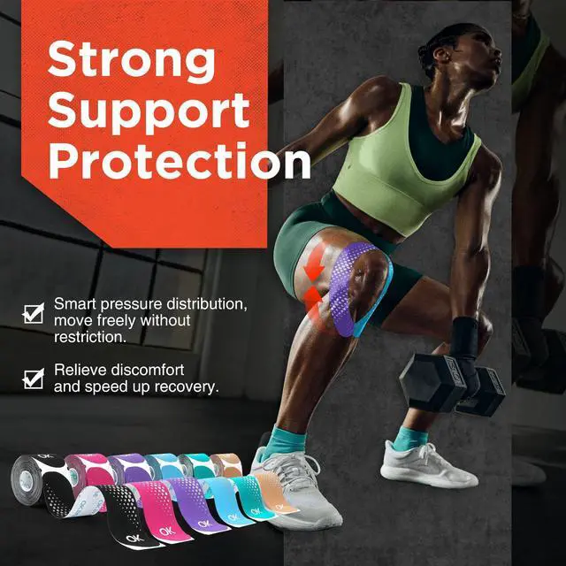 Alt view image 4 of 7 - Synthetic Precut Kinesiology Tape for Protection, 2inx6.4ft 20PCS