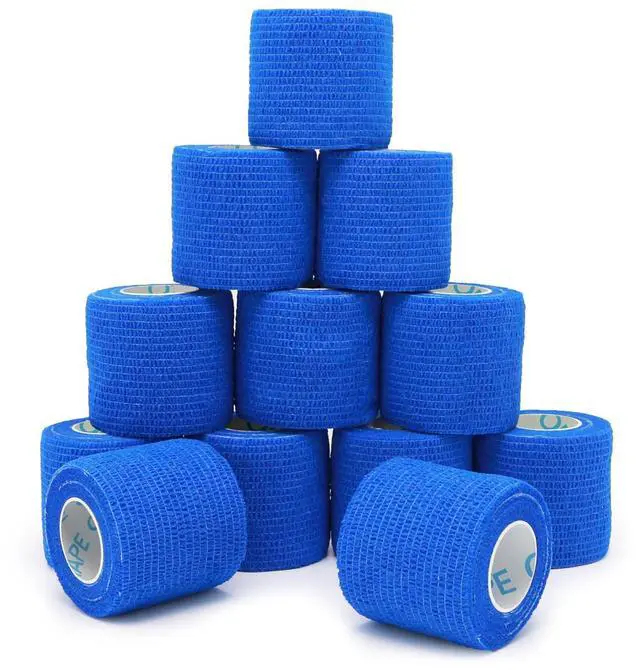 Main image of 12 Rolls Self Adhesive Bandage Wrap, Cohesive Elastic Athletic Tape
