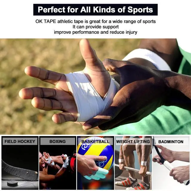 Alt view image 6 of 7 - Athletic Sports Tape 4 Packs 45ft Per Roll Strong Adhesion