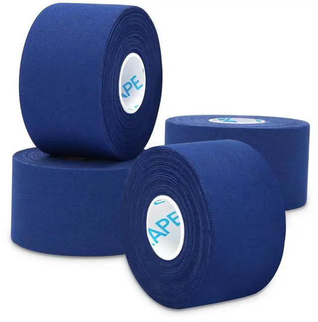 Main image of 4 Rolls Athletic Tape, Sports Tape for Injuries, Rigid, Easy Tear