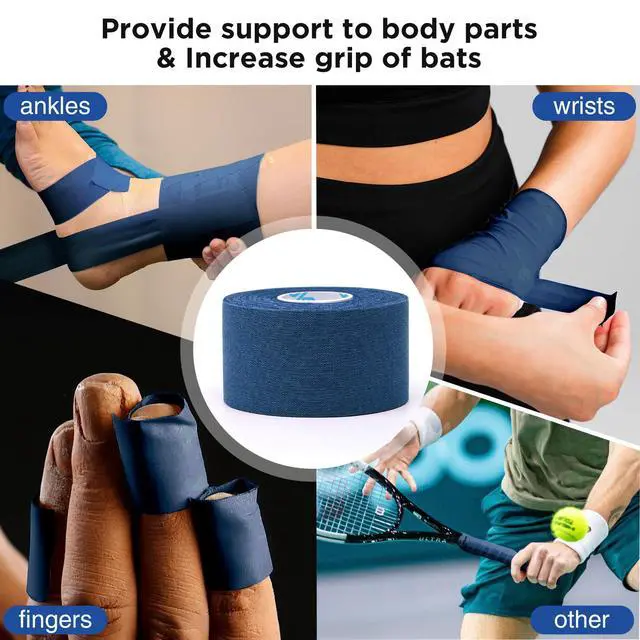 Alt view image 6 of 7 - 4 Rolls Athletic Tape, Sports Tape for Injuries, Rigid, Easy Tear