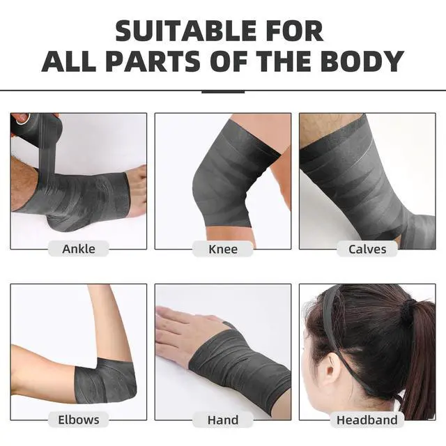 Alt view image 4 of 7 - Pre Wrap Tape 4-Rolls 120 Yds Athletic Foam Underwrap for Sports