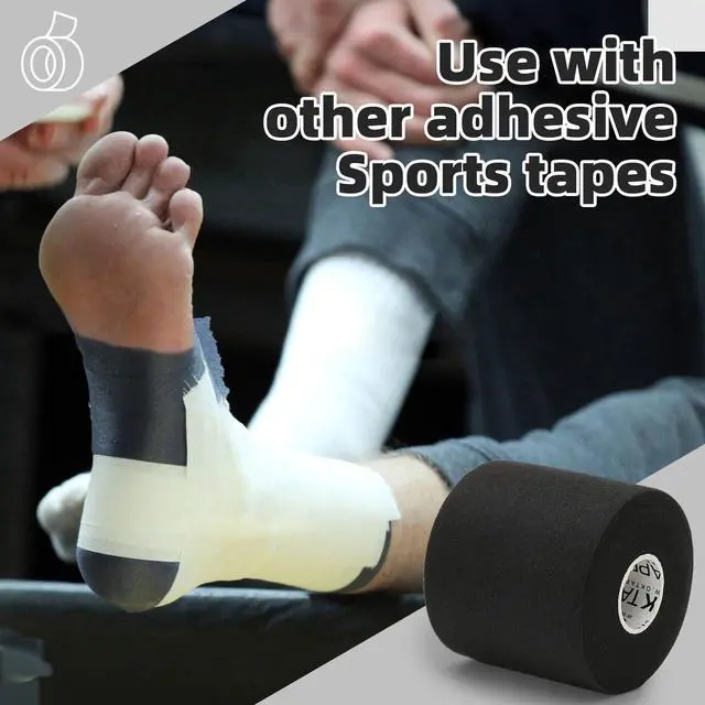 Alt view image 5 of 7 - Pre Wrap Tape 4-Rolls 120 Yds Athletic Foam Underwrap for Sports