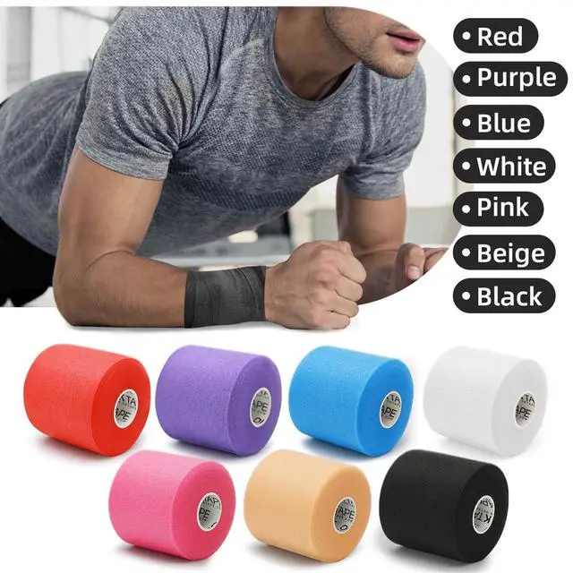 Alt view image 7 of 7 - Pre Wrap Tape 4-Rolls 120 Yds Athletic Foam Underwrap for Sports