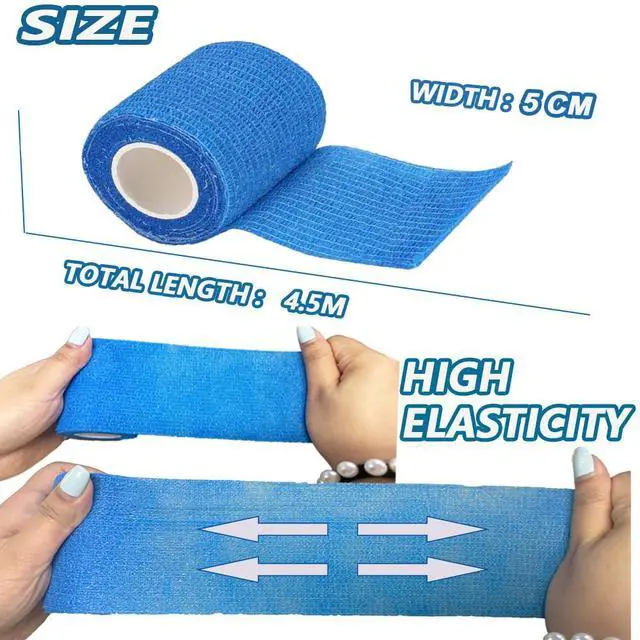 Alt view image 2 of 7 - 24 Pack Self Adherent Cohesive Bandage Wrap 2" x 5 Yards First Aid Tape