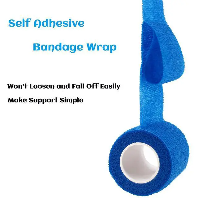 Alt view image 4 of 7 - 24 Pack Self Adhesive Bandage Wrap 2 Inch, Athletic Elastic Non Woven Cohesive Bandage for Sports, Wrist, Ankle Sprains, Swelling and Vet Wrap (Rainbow)
