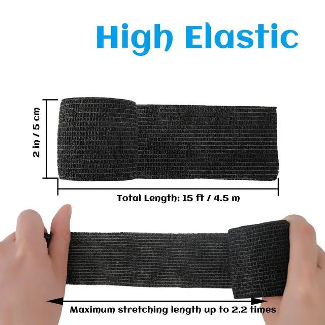 Alt view image 5 of 7 - 24 Pack Self Adhesive Bandage Wrap 2 Inch, Athletic Elastic Non Woven Cohesive Bandage for Sports, Wrist, Ankle Sprains, Swelling and Vet Wrap (Rainbow)