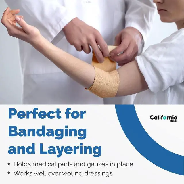 Alt view image 4 of 7 - 12 Pack Self-Adhesive Bandage Wrap - 2 Inches x 5 Yards - Elastic Self Adherent Cohesive Wrap Bandage - Breathable Athletic Tape for Wrists, Knee, Ankle - First Aid Sports - Brown