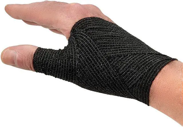 Alt view image 3 of 7 - Sensi Wrap Grip Cover Sports Self Bandage Rolls 2-inch x 5-Yards 24pcs (Black)
