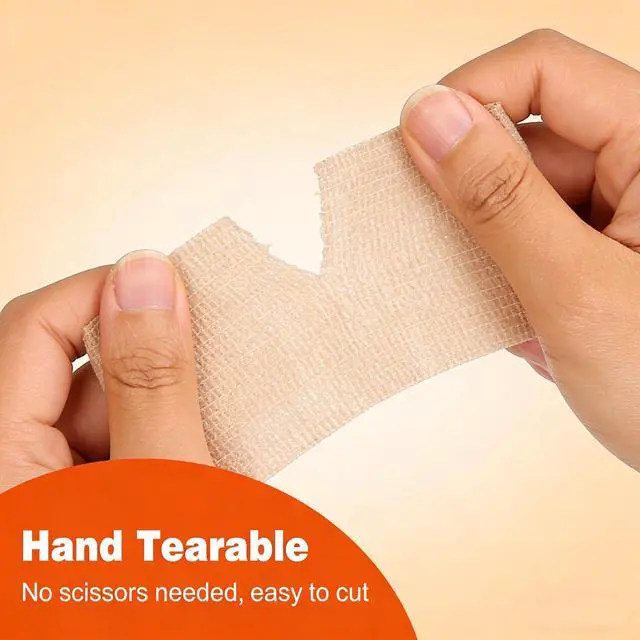 Alt view image 7 of 7 - 12 Pack Self-Adhesive Athletic Bandage Wrap 2 Inch x 5 Yards Skin Color Elastic Cohesive Sports Tape Breathable for Wrist, Ankle, Knee Support - Ideal for Athletics, Workouts & Injury Recovery