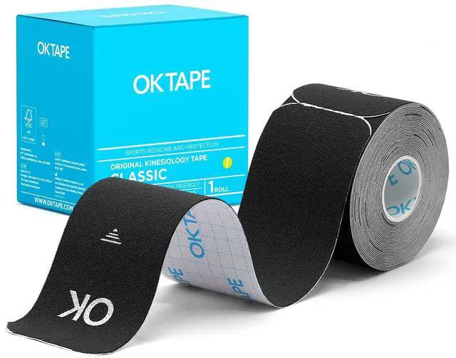 Main image of Kinesiology Tape Precut Elastic Hypoallergenic, 20 Strips, 2"x16ft