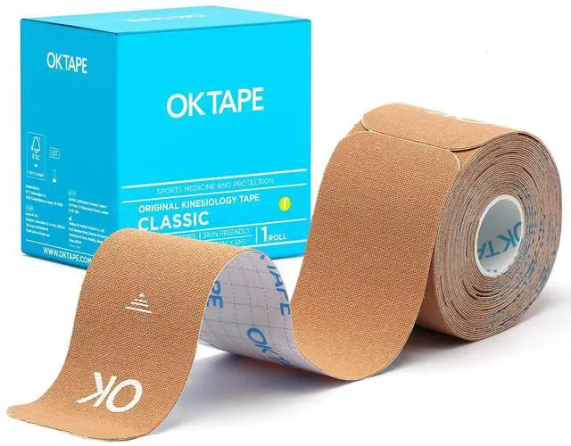 Main image of Kinesiology Tape Precut Elastic Hypoallergenic, 20 Strips, 2"x16ft