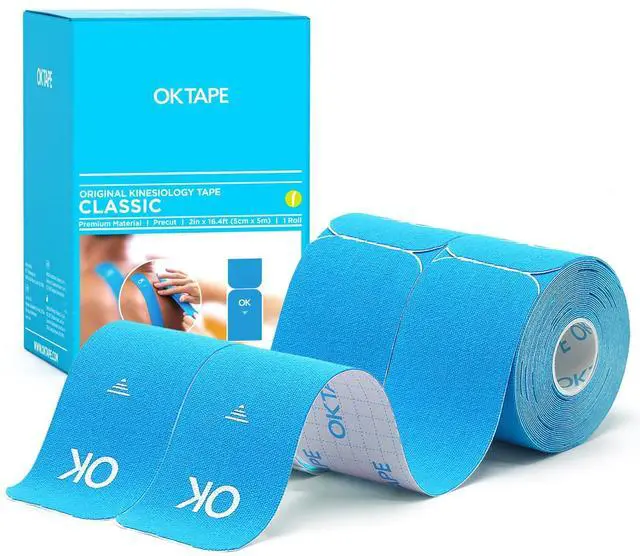 Main image of Kinesiology Tape 10" Precut Elastic 20 Strips, 2in x 16ft, 2 Rolls