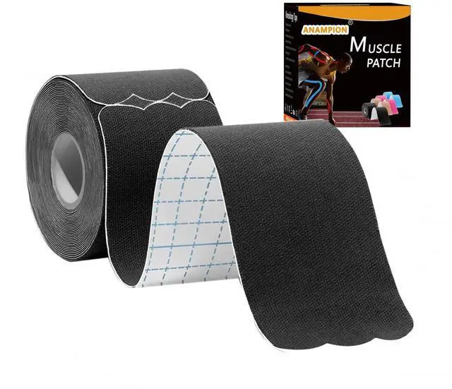 Main image of Kinesiology Tape Pro Precut 20 Strips Athletic Sports Waterproof Breathable Latex Free Tape for Ankle Wrists Knee Elastic Running Tennis Swimming Football Sports Activities Tapes (Black)
