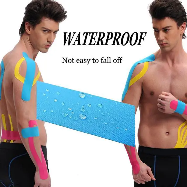Alt view image 5 of 6 - Kinesiology Tape Pro Precut 20 Strips Athletic Sports Waterproof Breathable Latex Free Tape for Ankle Wrists Knee Elastic Running Tennis Swimming Football Sports Activities Tapes (Black)