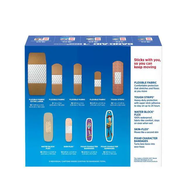 Alt view image 7 of 7 - Brand Adhesive Bandages Family Pack, Assorted Sizes, 110 Count