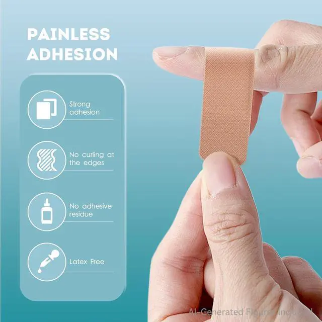 Alt view image 4 of 7 - Flexible Fabric Adhesive Bandages, 100 Count, Latex Free First Aid Bandage with Non-Stick Pad for Wound Care, Cuts, Scrapes, Blisters, Assorted Sizes