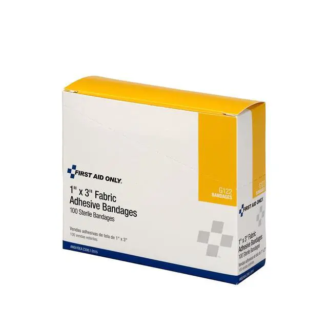 Alt view image 4 of 5 - G122 1 x 3 Inch Fabric Bandages, First Aid Kit Refill Supplies for Business, Worksite, and Home, 100 Count