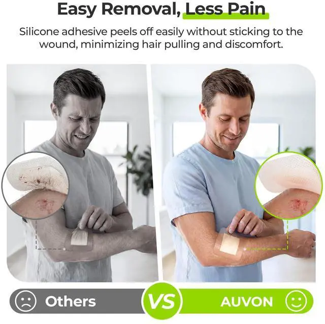 Alt view image 6 of 7 - 3" x 3" Silicone Foam Dressing with Large Adhesive Border, 10 Packs