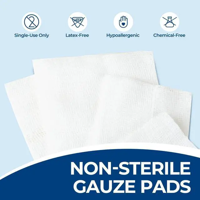 Alt view image 4 of 6 - 200 Count 4x4 Inch Gauze Sponges 8-Ply