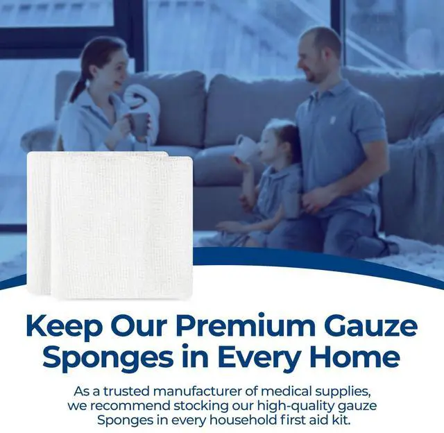 Alt view image 6 of 6 - 200 Count 4x4 Inch Gauze Sponges 8-Ply