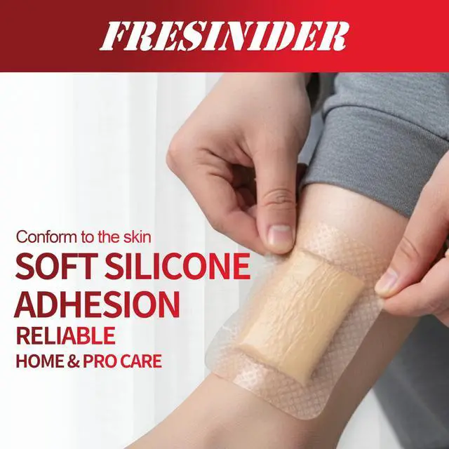 Alt view image 6 of 7 - Silicone Foam Dressing 3" x 4", 15 Pack Soft Silicone Border Foam Dressing for Pressure Areas, Daily Wound Care & Post-Procedure Use Absorbent, Breathable & Skin-Friendly
