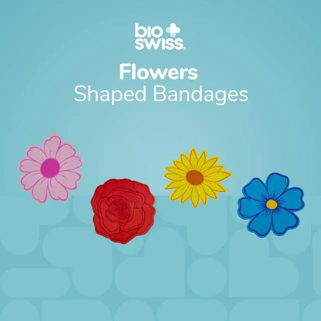 Alt view image 3 of 6 - Bandages, Flowers Shaped Self Adhesive Bandage Set, Latex Free, Sterile Wound Care, 50 Count