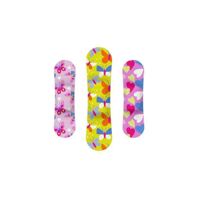 Alt view image 5 of 7 - Bandages | Adhesive Flexible Fabric Bravery Badges | Assorted Shapes for Minor Cuts, Scrapes, and Wounds | Colorful and Fun First Aid Tin | Butterfly Patterns - 48 Count