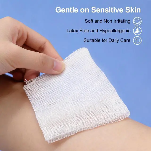 Alt view image 3 of 7 - 200 Woven Gauze Sponges 4x4, 8-Ply Non-Sterile Guaze Pads