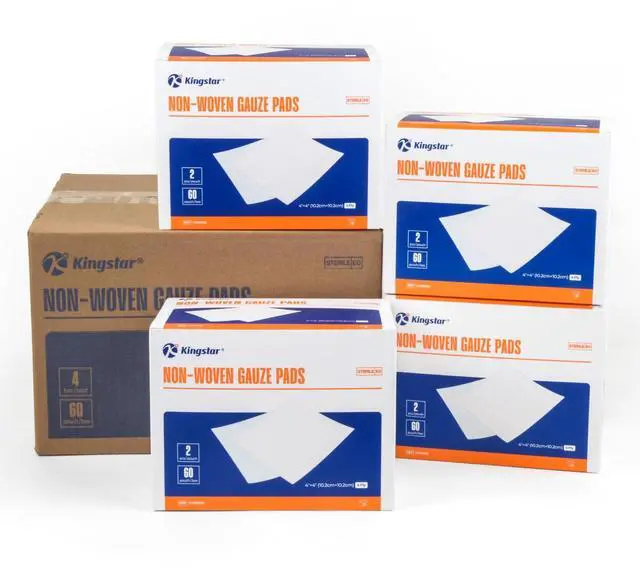 Main image of Sterile Nonwoven Gauze Pads, 4"x 4", 60 Packs - 120 Pieces