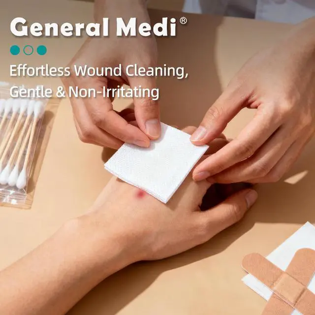 Alt view image 7 of 7 - Sterile Gauze Sponges, 4" x 4" Non-Woven Wound Pads - Individually Wrapped Highly Absorbent Sponges Pads for Cushioning Minor Wounds, Cuts & Burns Wound Care (60 Packs, 120 Pieces Total)