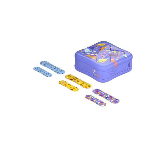 Alt view image 5 of 7 - Bandages | Adhesive Flexible Fabric Bravery Badges | Assorted Shapes for Minor Cuts, Scrapes, and Wounds | Colorful and Fun First Aid Tin | Dogs Patterns - 48 Count
