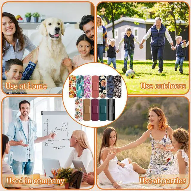 Alt view image 6 of 6 - 180 Pcs Flexible Fabric Adhesive Bandages Bulk Assorted Bandages Floral Breathable Fabric Strip with Non Stick Pad, Flexible Protection Wound Care for Women Cuts Scrapes First Aid, 12 Styles