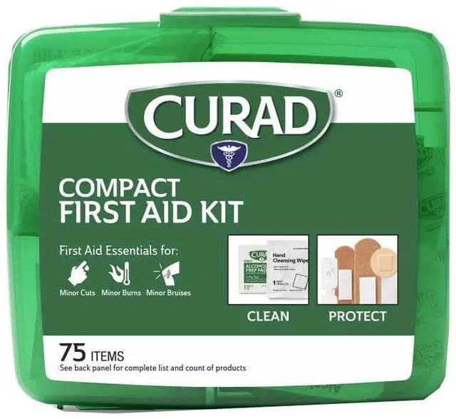 Main image of Compact First Aid Kit, Green 75 Items, 1 Each