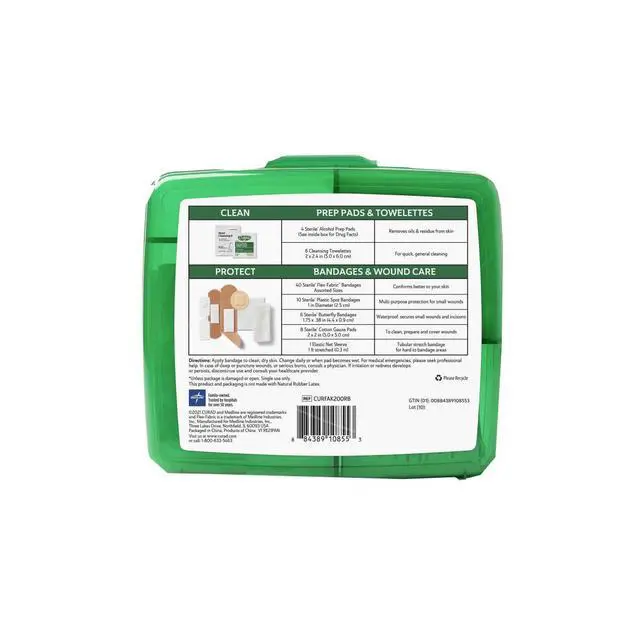 Alt view image 4 of 4 - Compact First Aid Kit, Green 75 Items, 1 Each