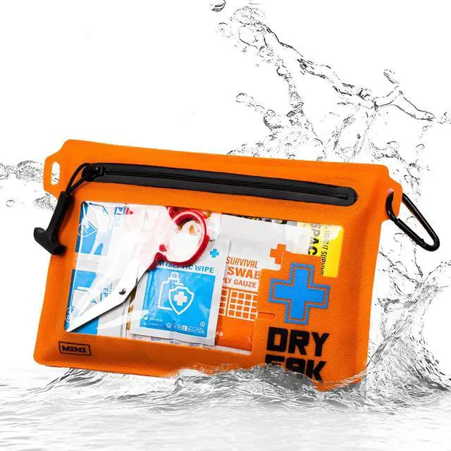 Main image of Ultralight Waterproof First Aid Kit, Boat First Aid Kit, Marine Medical Kit for Boating, Kayak, Backpacking, Hiking, Camping, Emergency Kit (Orange)