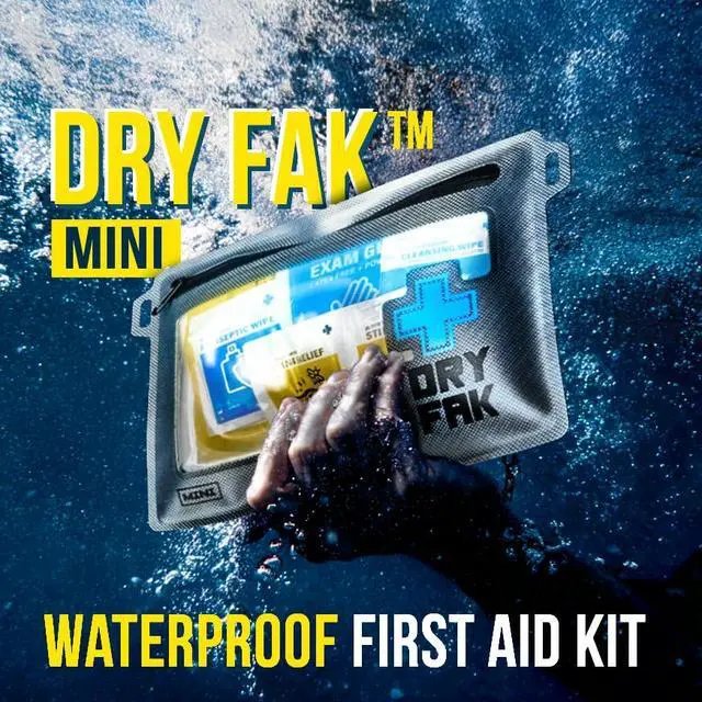 Alt view image 6 of 6 - Ultralight Waterproof First Aid Kit, Boat First Aid Kit, Marine Medical Kit for Boating, Kayak, Backpacking, Hiking, Camping, Emergency Kit (Orange)