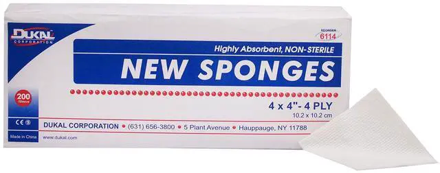 Main image of 4-Ply Non-Woven Gauze Sponge NonSterile 4 x 4 1 Bag(s), 200 per Bag