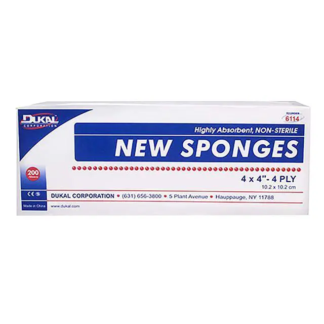 Alt view image 2 of 2 - 4-Ply Non-Woven Gauze Sponge NonSterile 4 x 4 1 Bag(s), 200 per Bag