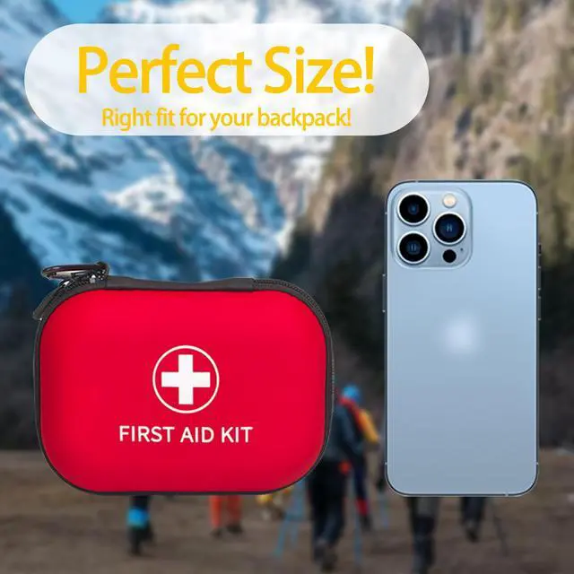 Alt view image 3 of 7 - 138 Pcs Mini First Aid Kit Travel Size, TSA Approved Small First Aid Kit for Car, Hiking & Home, Compact Travel Medicine Kit, Med Kit