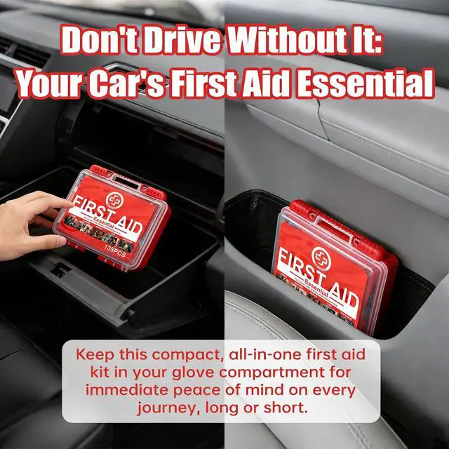 Alt view image 6 of 7 - Mini First Aid Kit - 135 Piece HardCase First Aid Box, Small