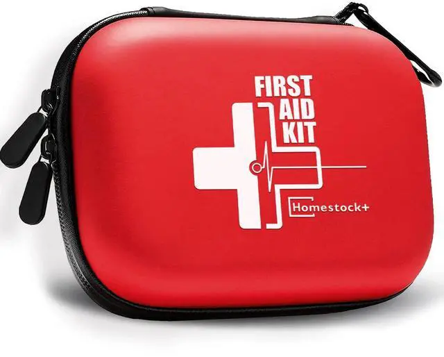 Main image of Portable Mini First Aid Kit Compact Medical Kits with Compartments, Waterproof Small EVA Case for Car, Home, Outdoors, Sports, Camping, Hiking and Office