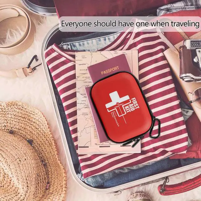 Alt view image 5 of 7 - Portable Mini First Aid Kit Compact Medical Kits with Compartments, Waterproof Small EVA Case for Car, Home, Outdoors, Sports, Camping, Hiking and Office