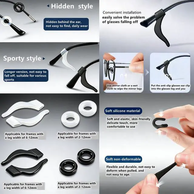 Alt view image 4 of 7 - Upgraded All-in-One Magnetic Eyeglass repair kit with screws,with Compatible Eyeglass Screws,Silicone Nose Pads,Tweezer,Precision screwdriver,Suitable for various glasses and sunglasses repair