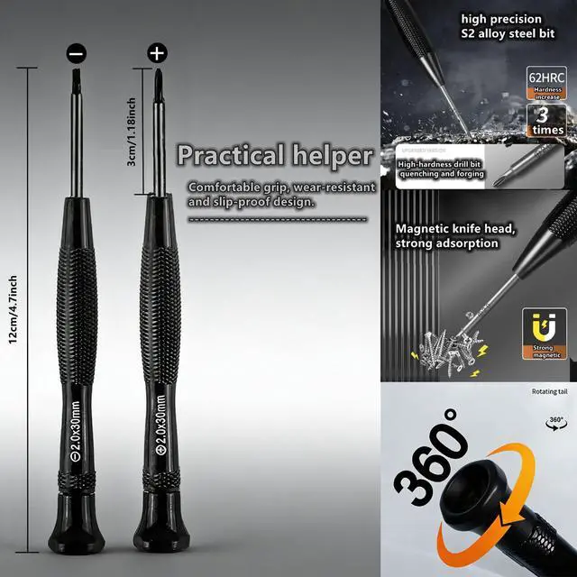 Alt view image 5 of 7 - Upgraded All-in-One Magnetic Eyeglass repair kit with screws,with Compatible Eyeglass Screws,Silicone Nose Pads,Tweezer,Precision screwdriver,Suitable for various glasses and sunglasses repair