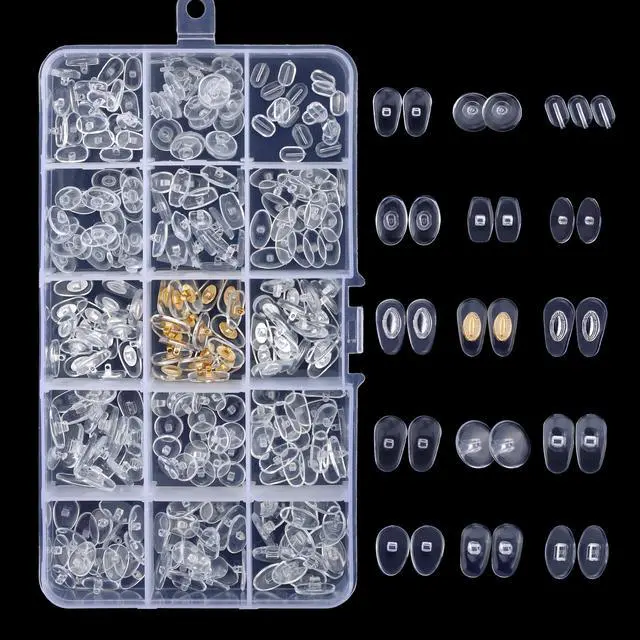 Alt view image 2 of 7 - Upgrade Version Eyeglass Repair Kit,1500 Pcs More Complete Glasses Screws Kit and Nose Pads with 6 Pcs Screwdrivers and 3 Pcs Tools for Glasses, Eyeglasses and Sunglasses Repair